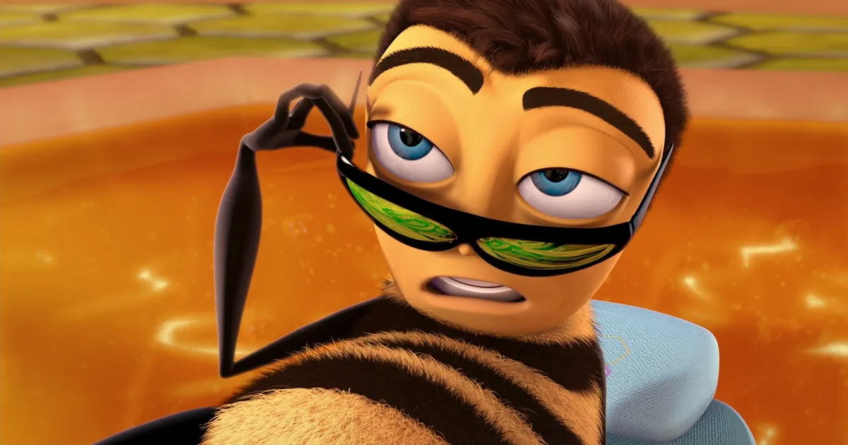 Bee image containing the encoded Bee Movie script